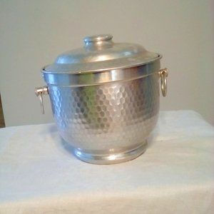 Mid-century modern vintage aluminum insulated wine ice bucket